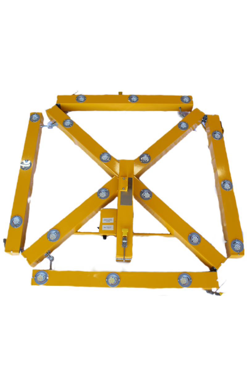 Portable runway closure marker ready for setup