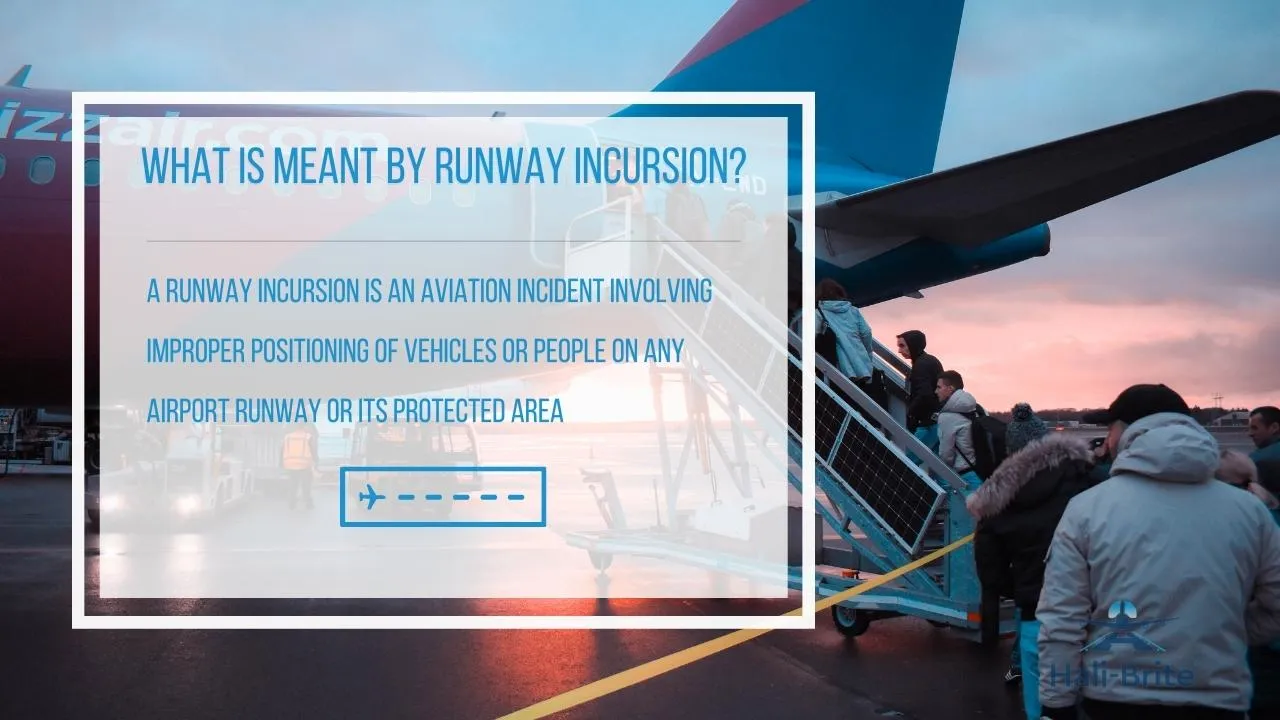 Infographic of the definition of runway incursion