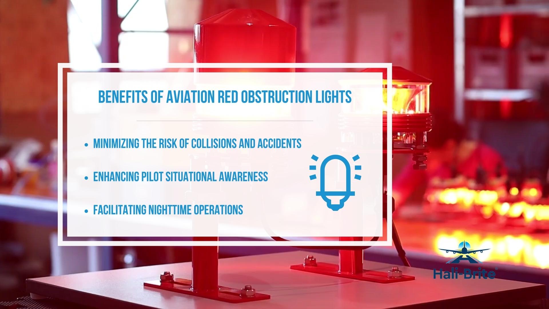 Infographic image of benefits of aviation red obstruction lights