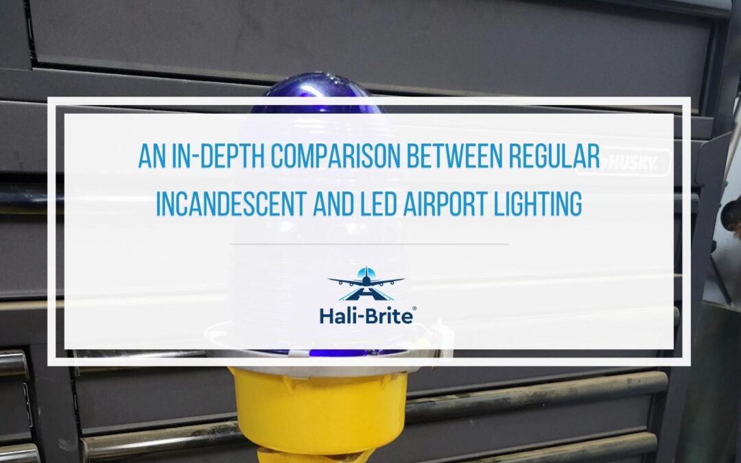 Comparing Regular Incandescent and LED Airport Lighting