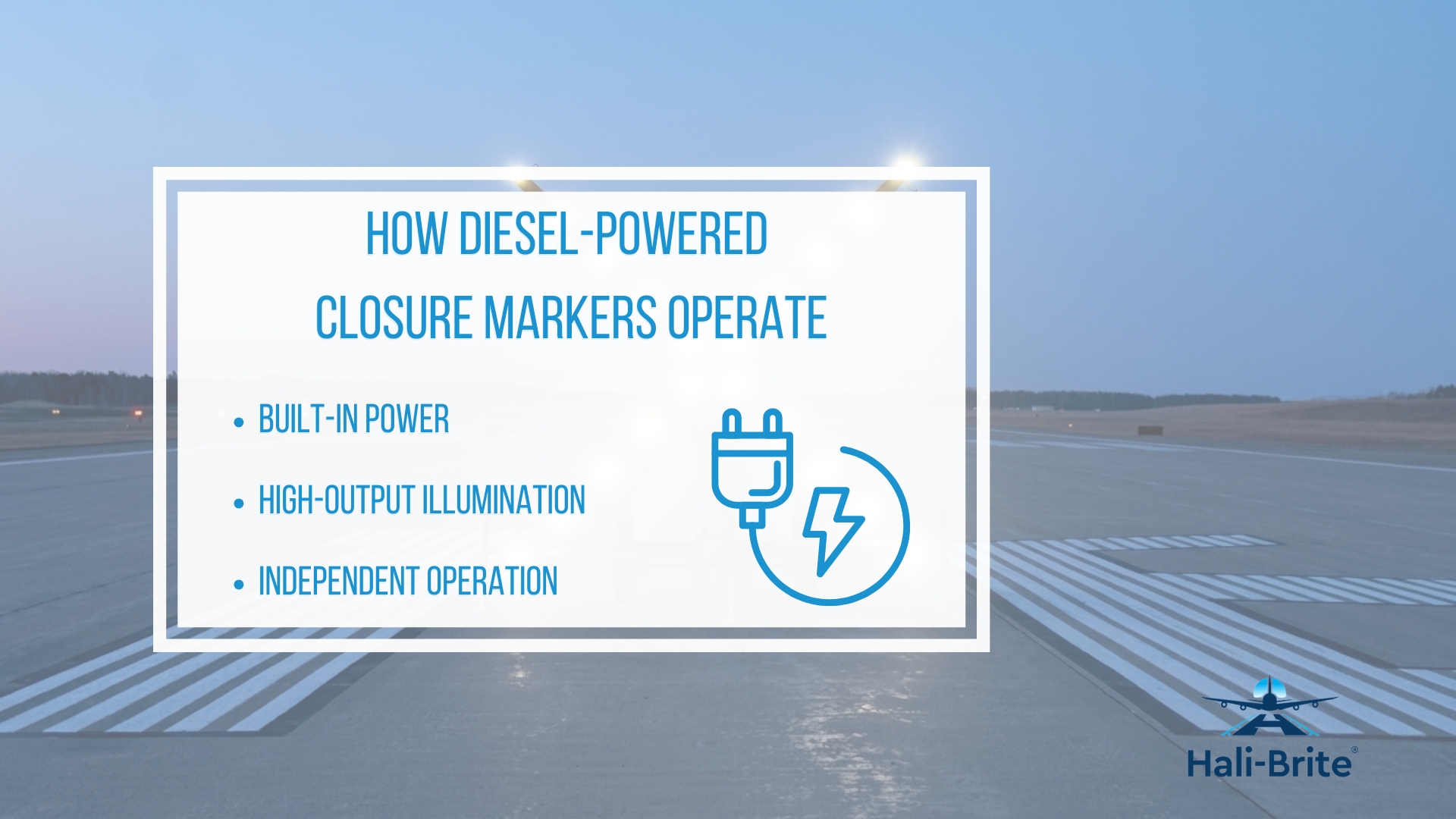 Infographic image of how diesel-powered closure markers operate